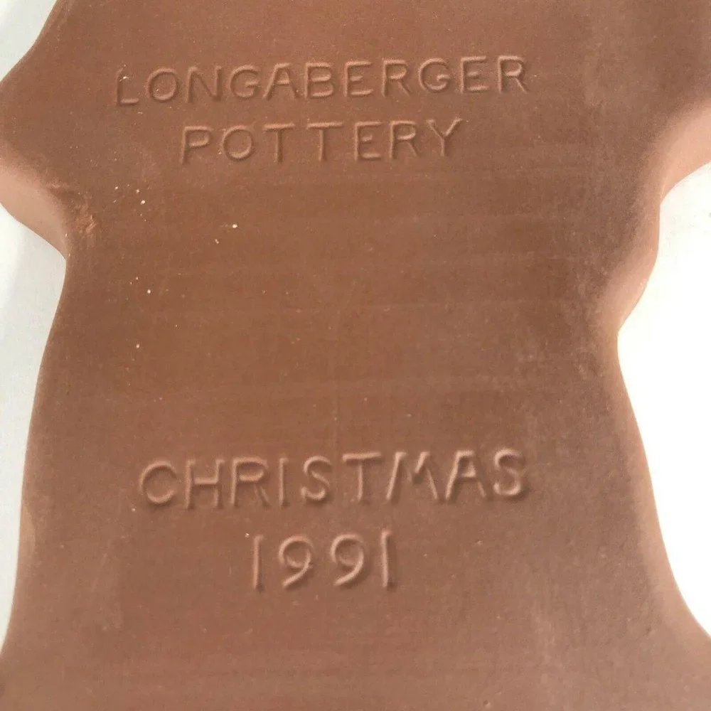 Longaberger Pottery Kriss Kringle Cookie Mold 1991‎